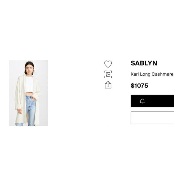 Sablyn Kari 100% Cashmere Chunky Knit Shawl Collar Long Cardigan Sweater Rose XS - Picture 7 of 8